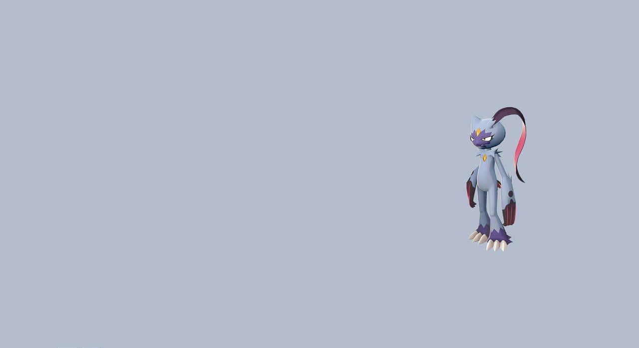 Small 3d Sneasler On Gray Background Background