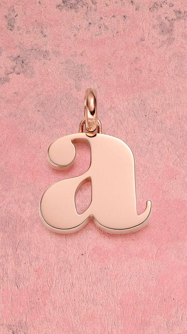 Small Alphabet Letter A In Pink