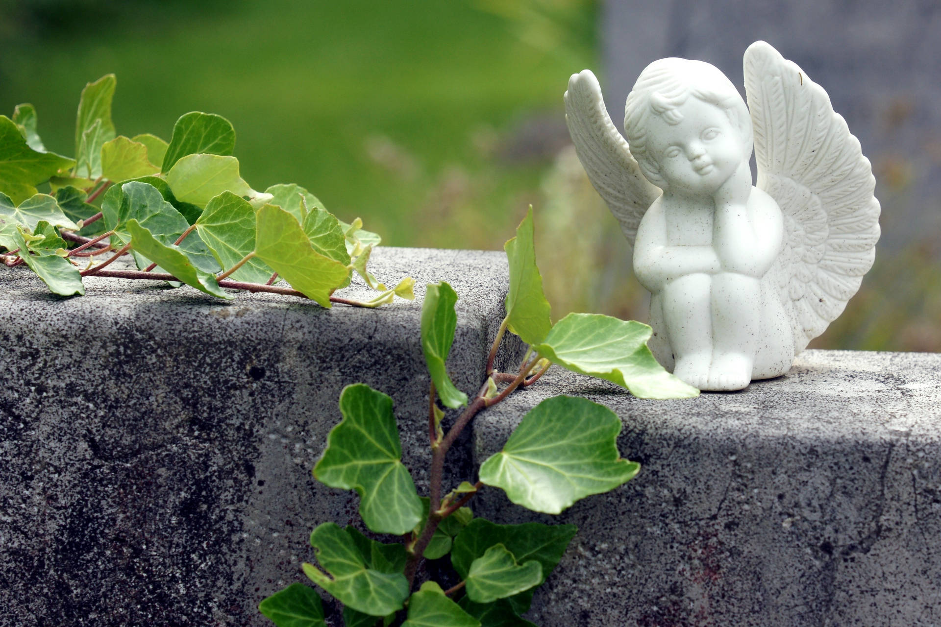 Small Angel Statue Background