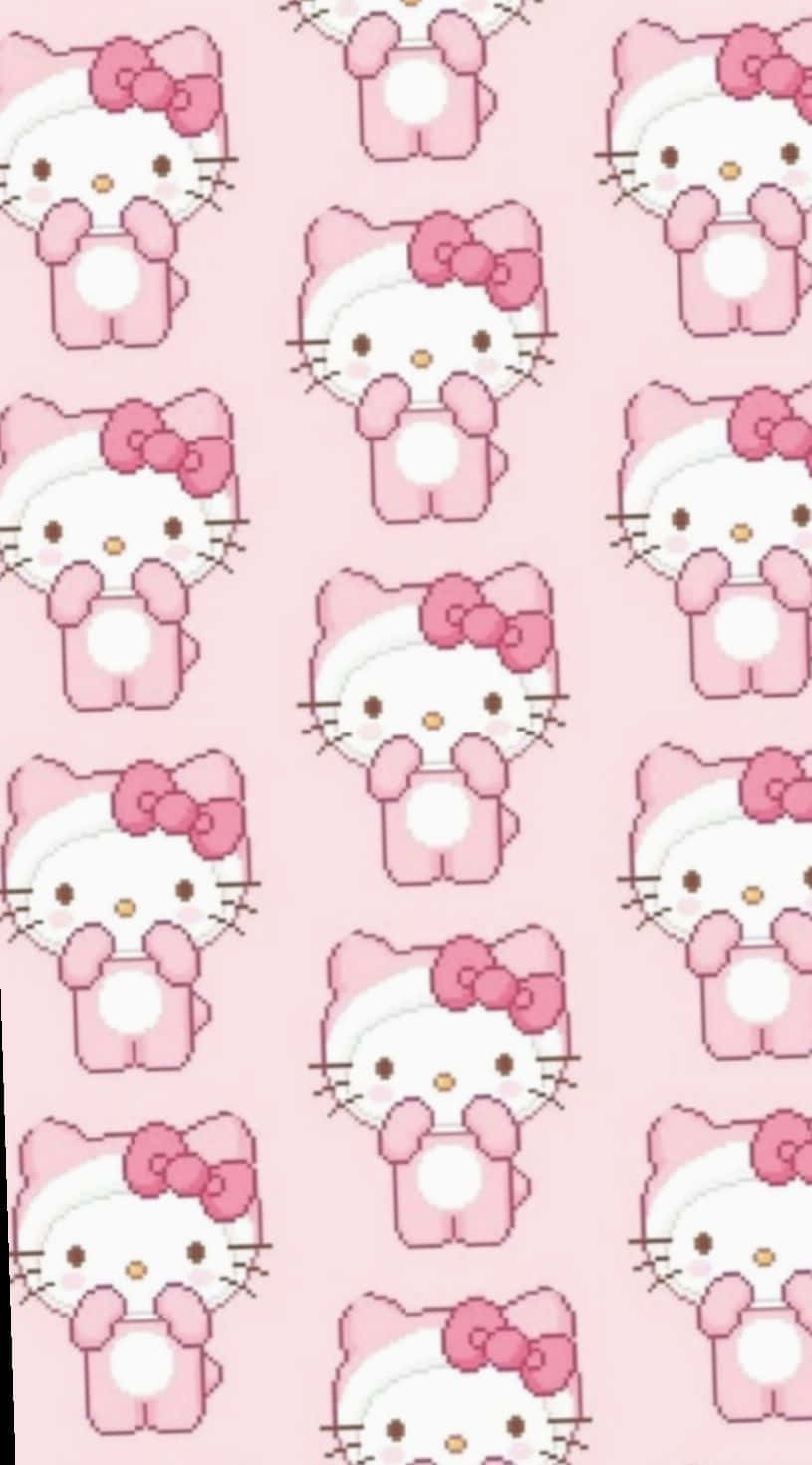 Small Cute Pink Hello Kitty Wallpaper Background