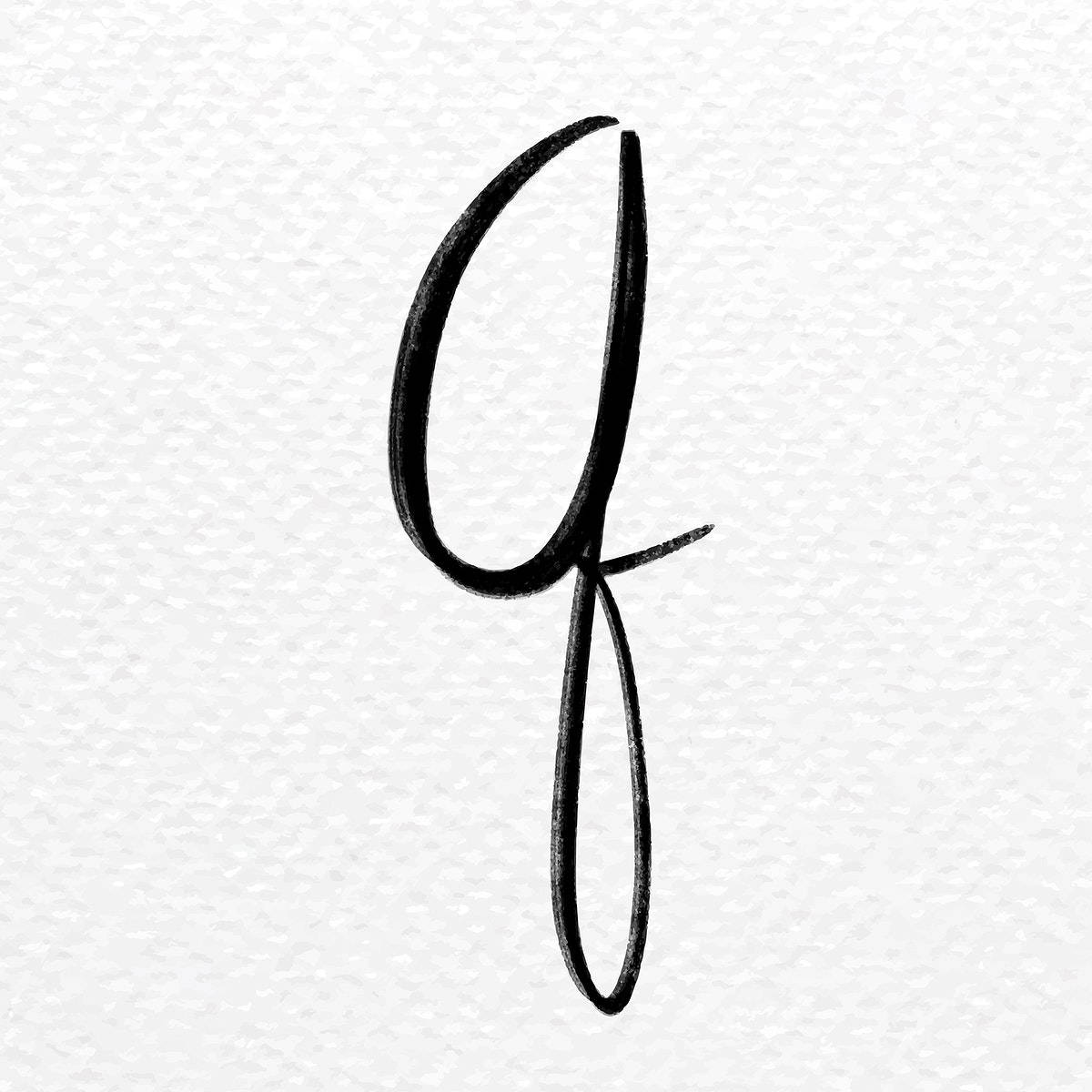 Small Letter Q Handwriting Background