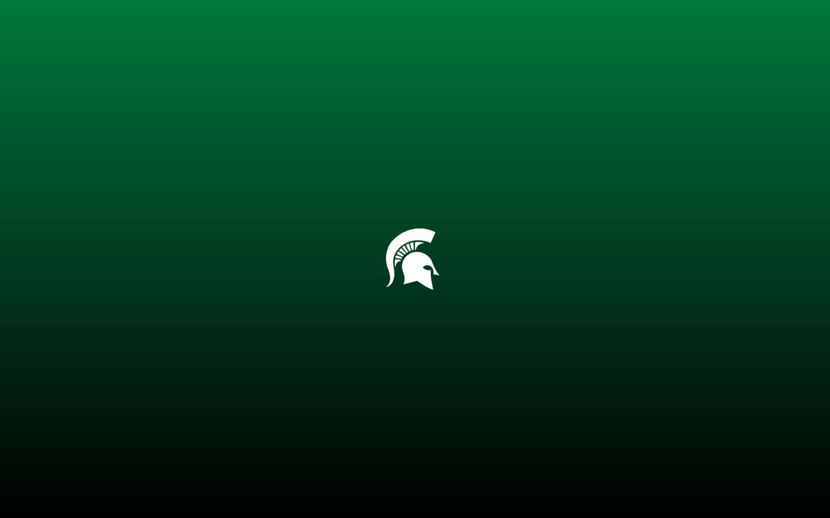 Small Michigan State Spartans Logo Green Background Background