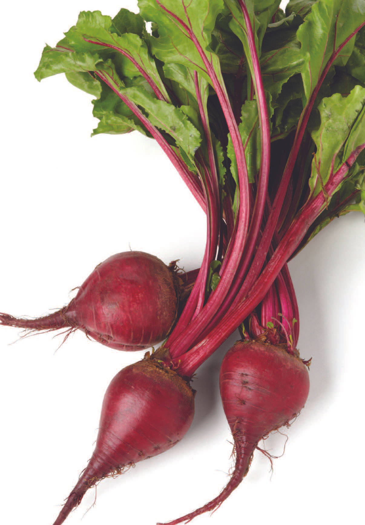 Small Pieces Of Beetroots With Leaves Background