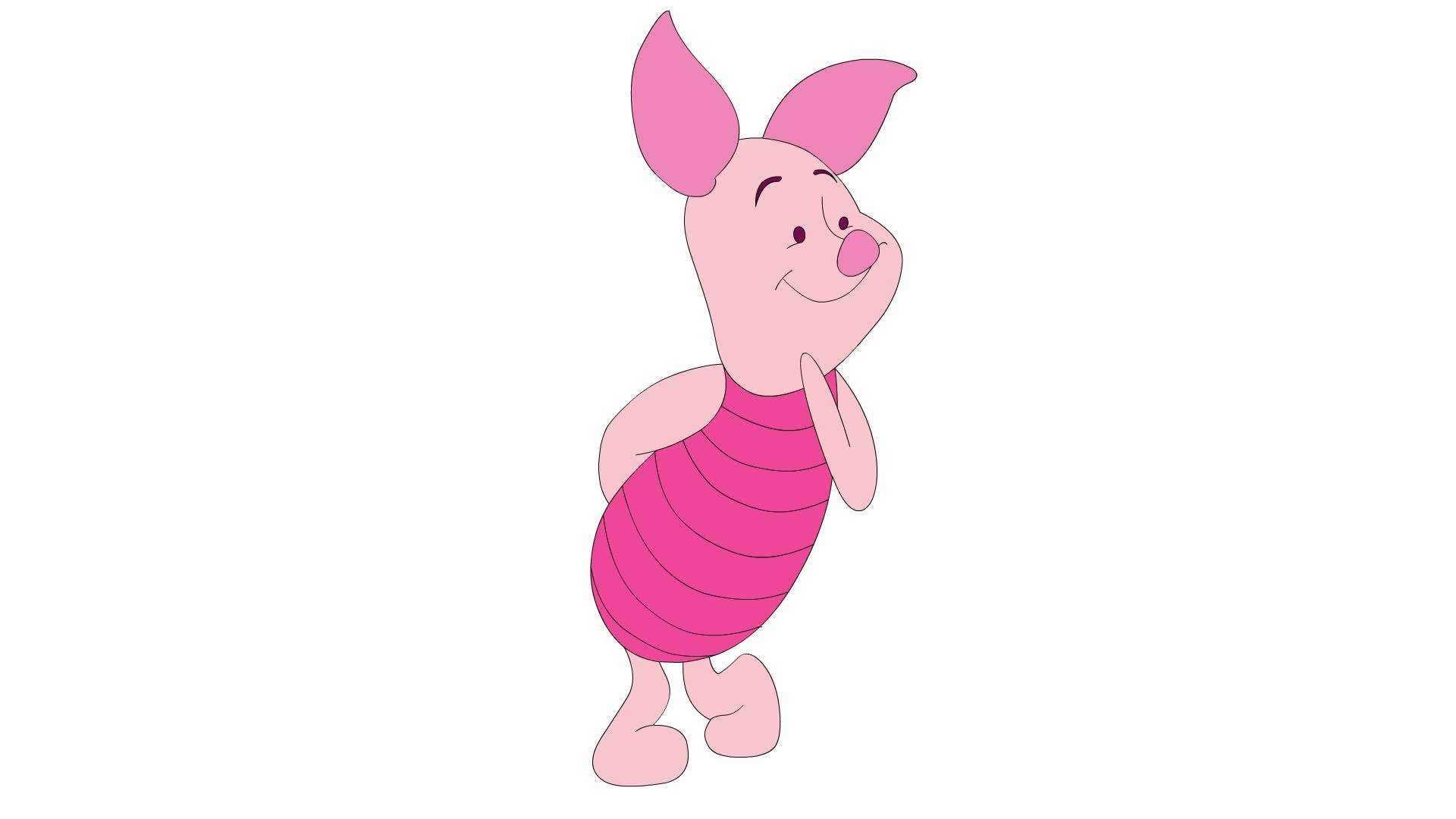 Small Pink Piglet Background
