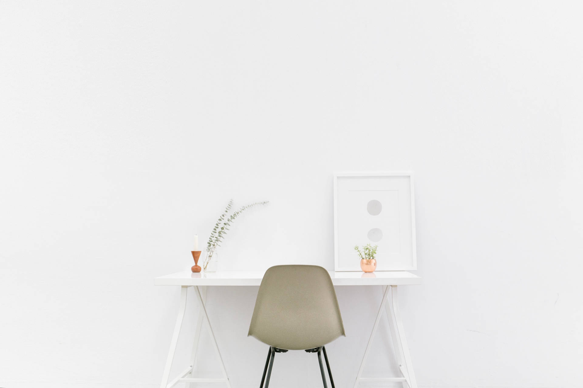 Small Table On White Background Background