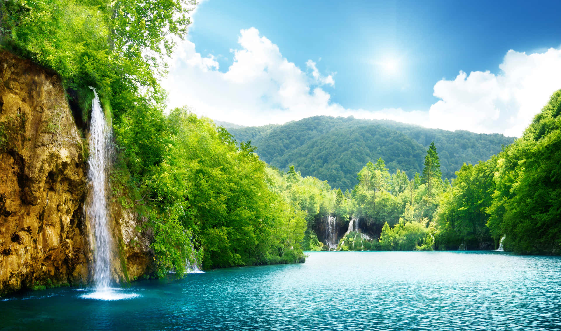 Small Waterfall 4k Ultra Hd Landscape Background