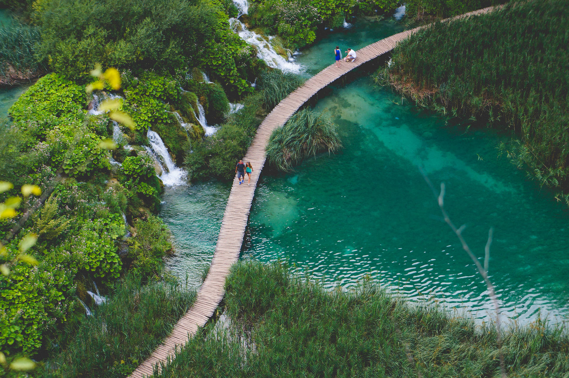 Small Waterfalls In Croatia Background