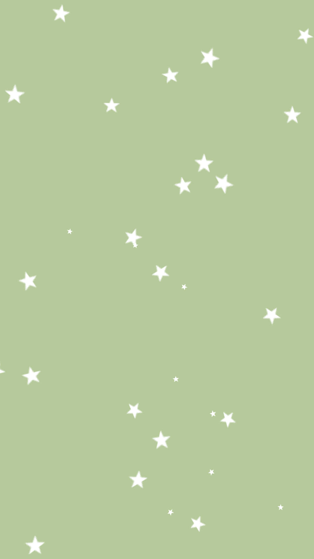 Small White Stars Sage Aesthetic Background