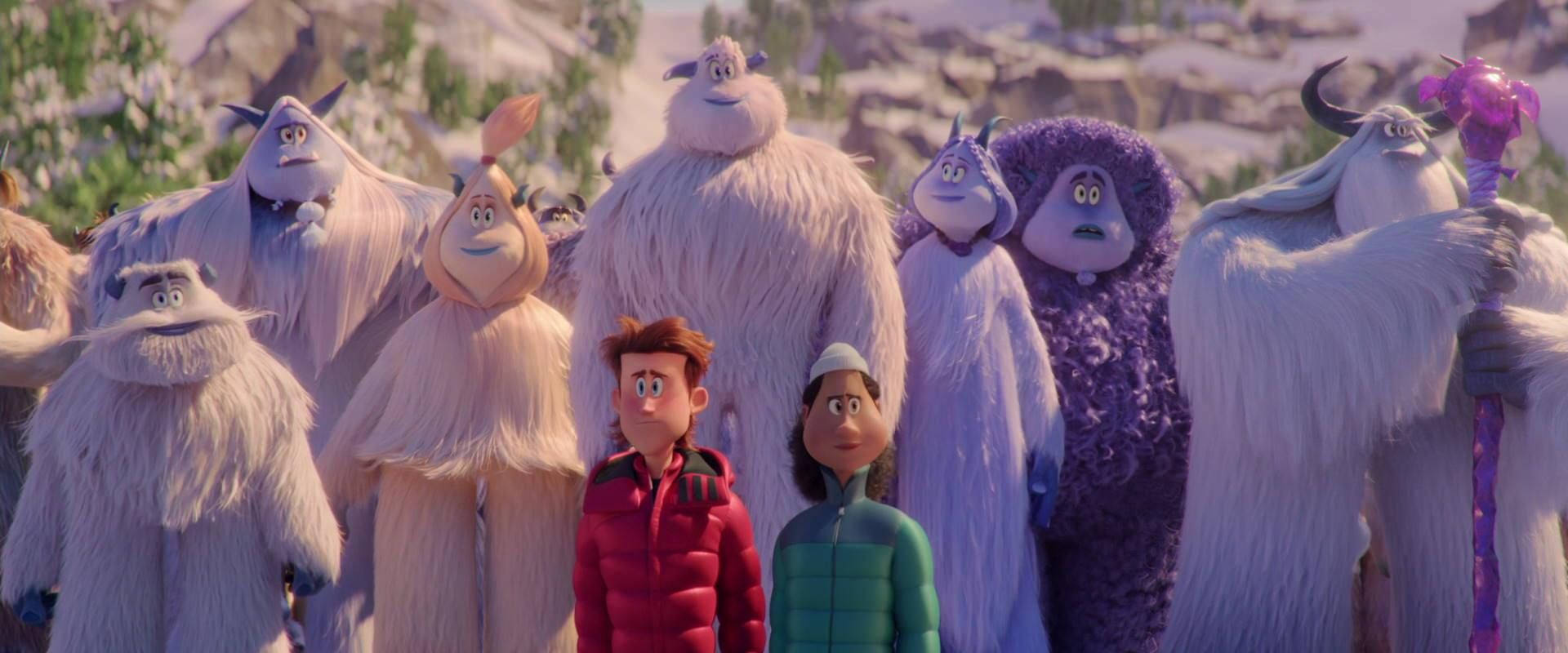 Smallfoot Yetis With Human Background
