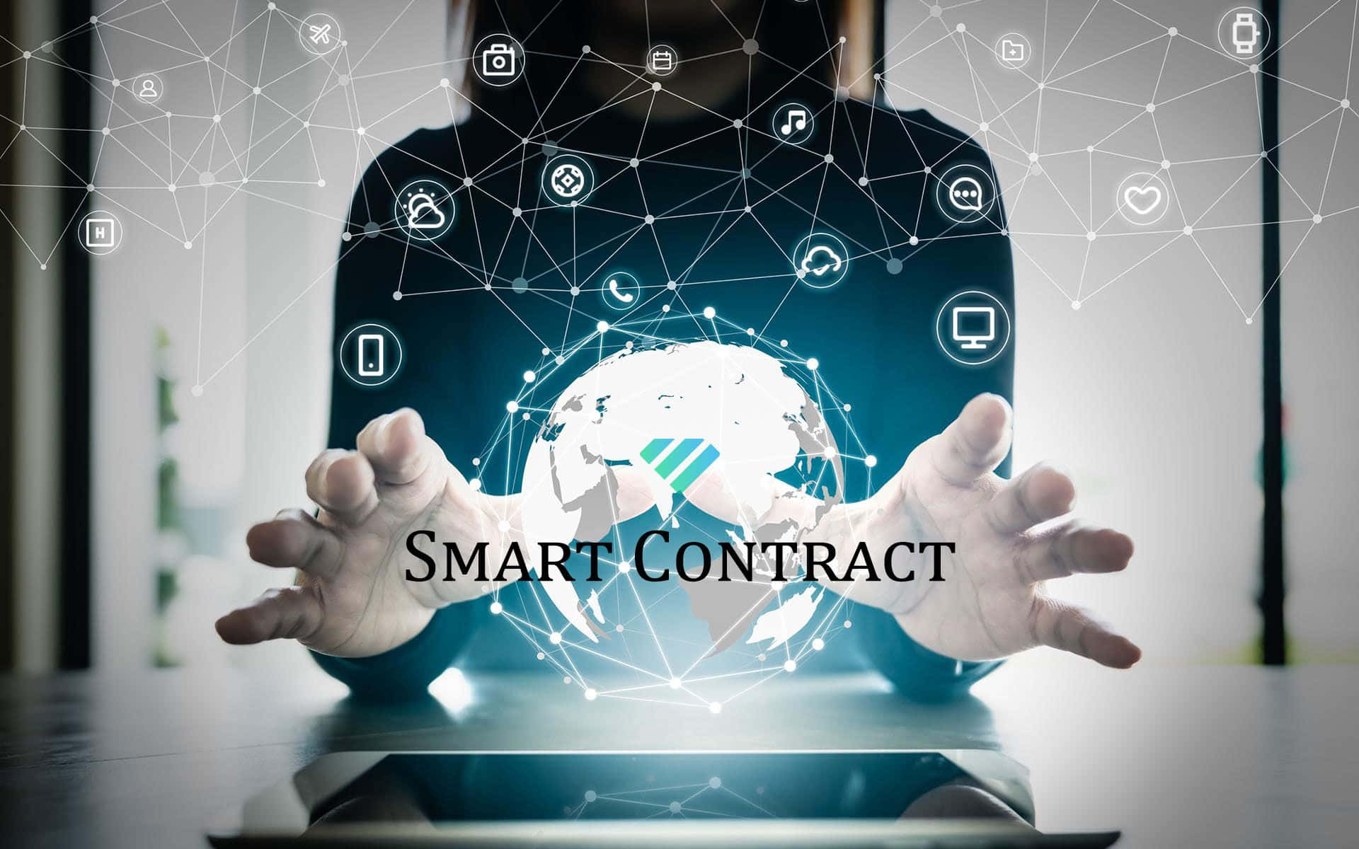 Smart Contract Icon Illustration