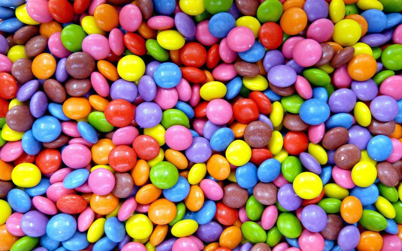 Smarties Colorful Candies Background