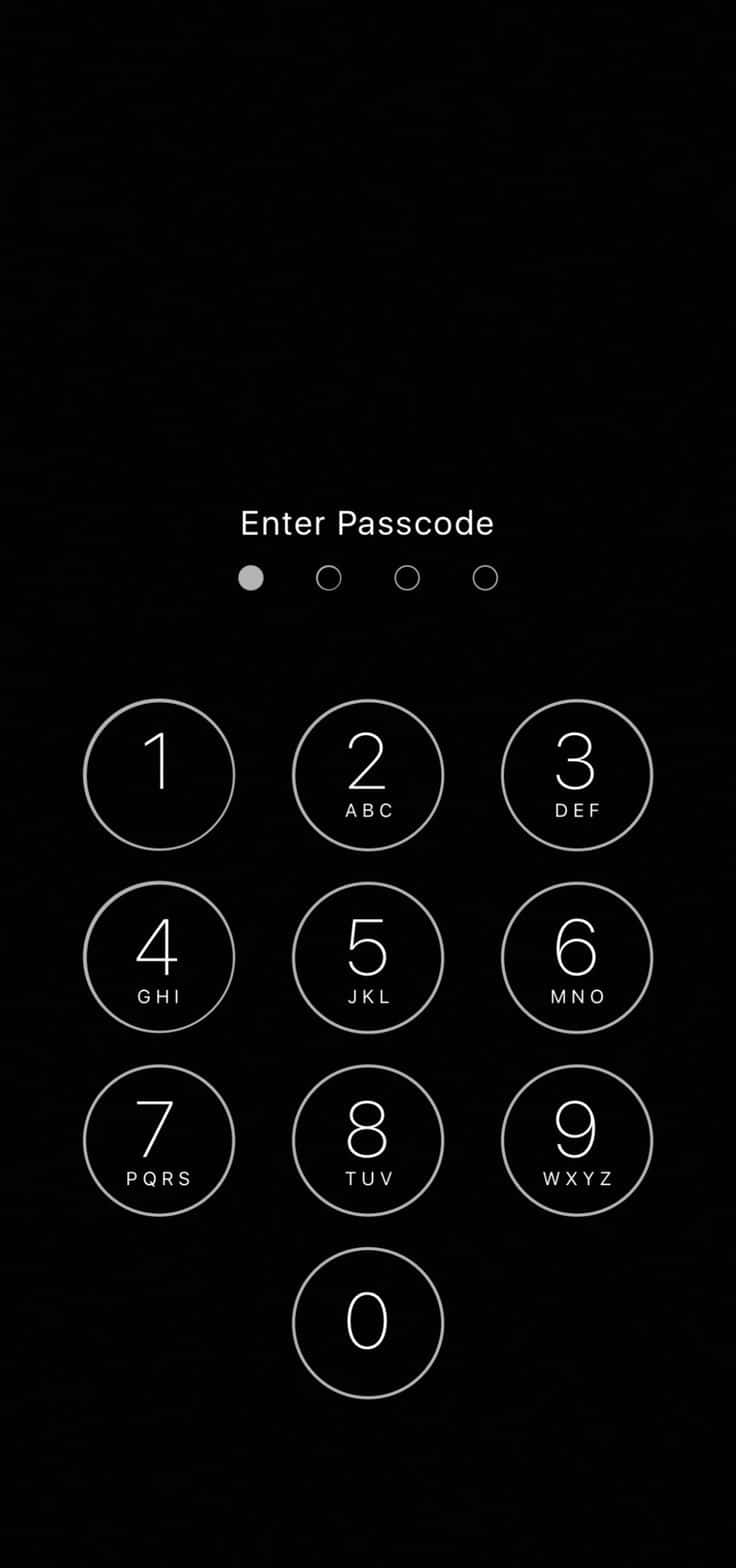 Smartphone Lock Screen Passcode Interface Background