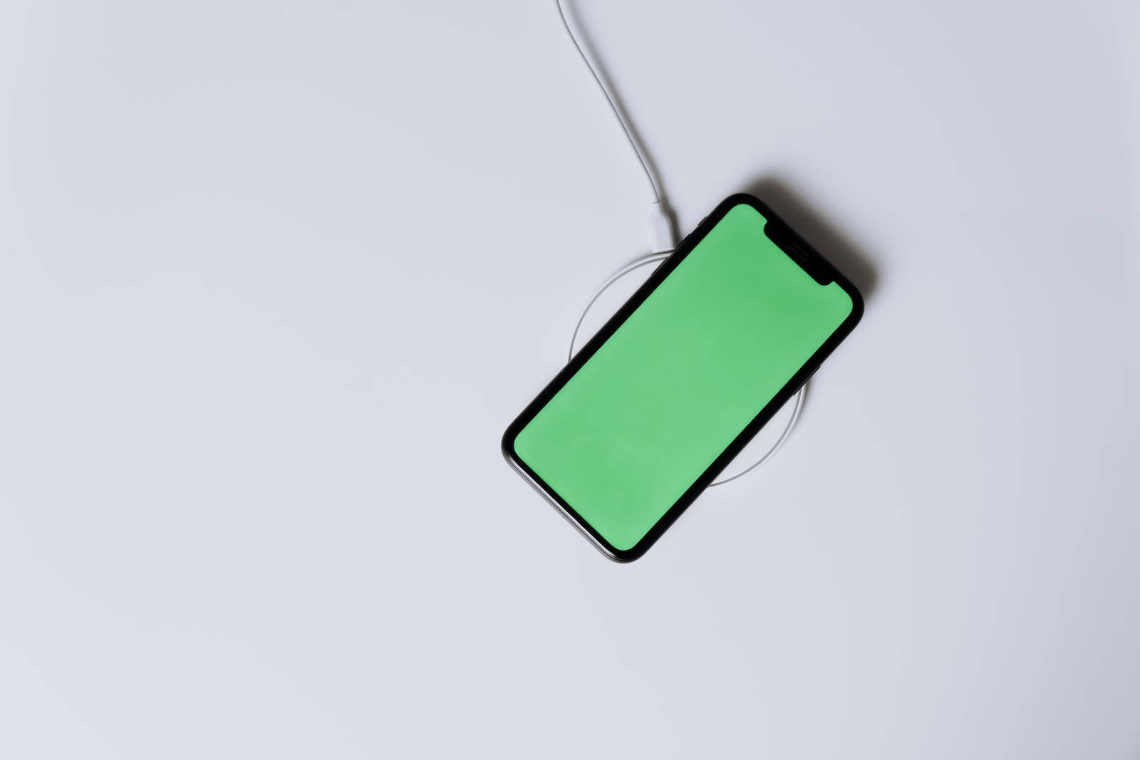 Smartphone On Green Screen Background