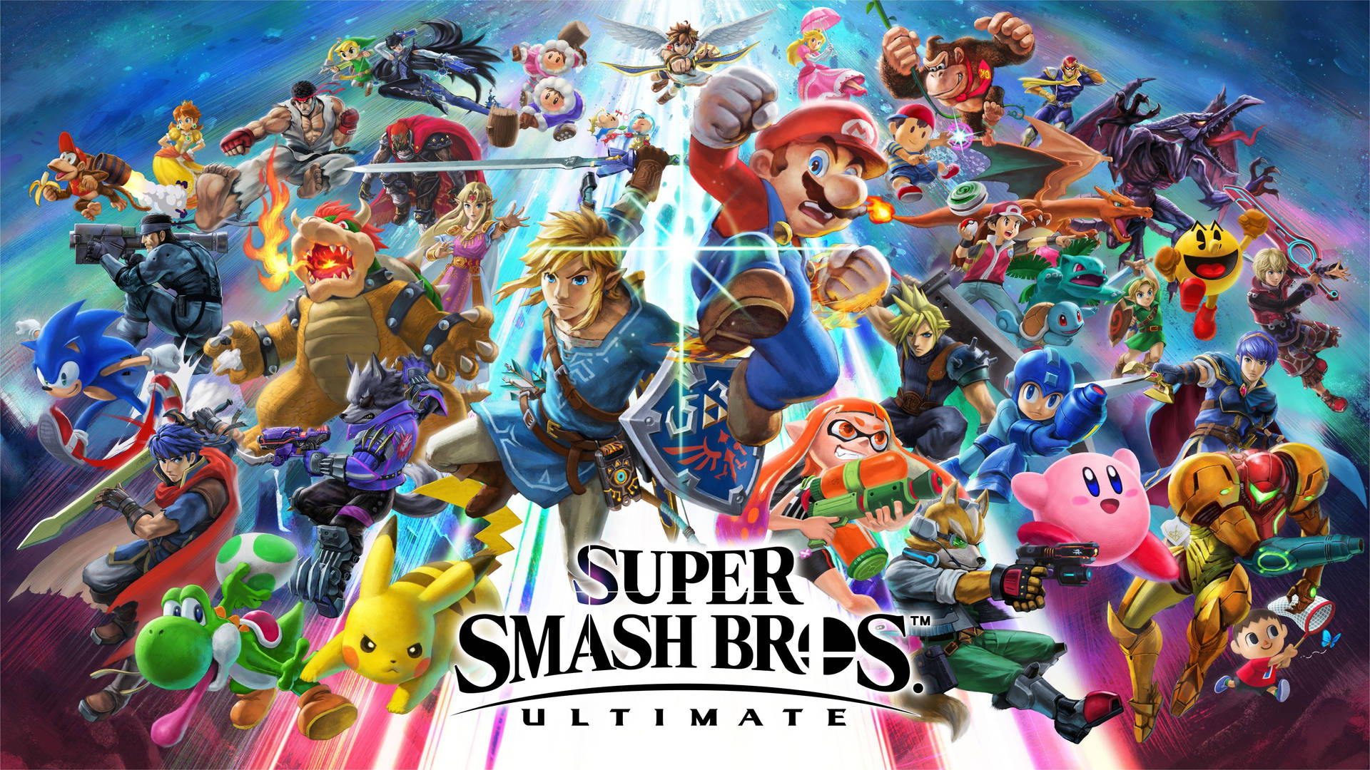 Smash Bros Ultimate Action Poster Background