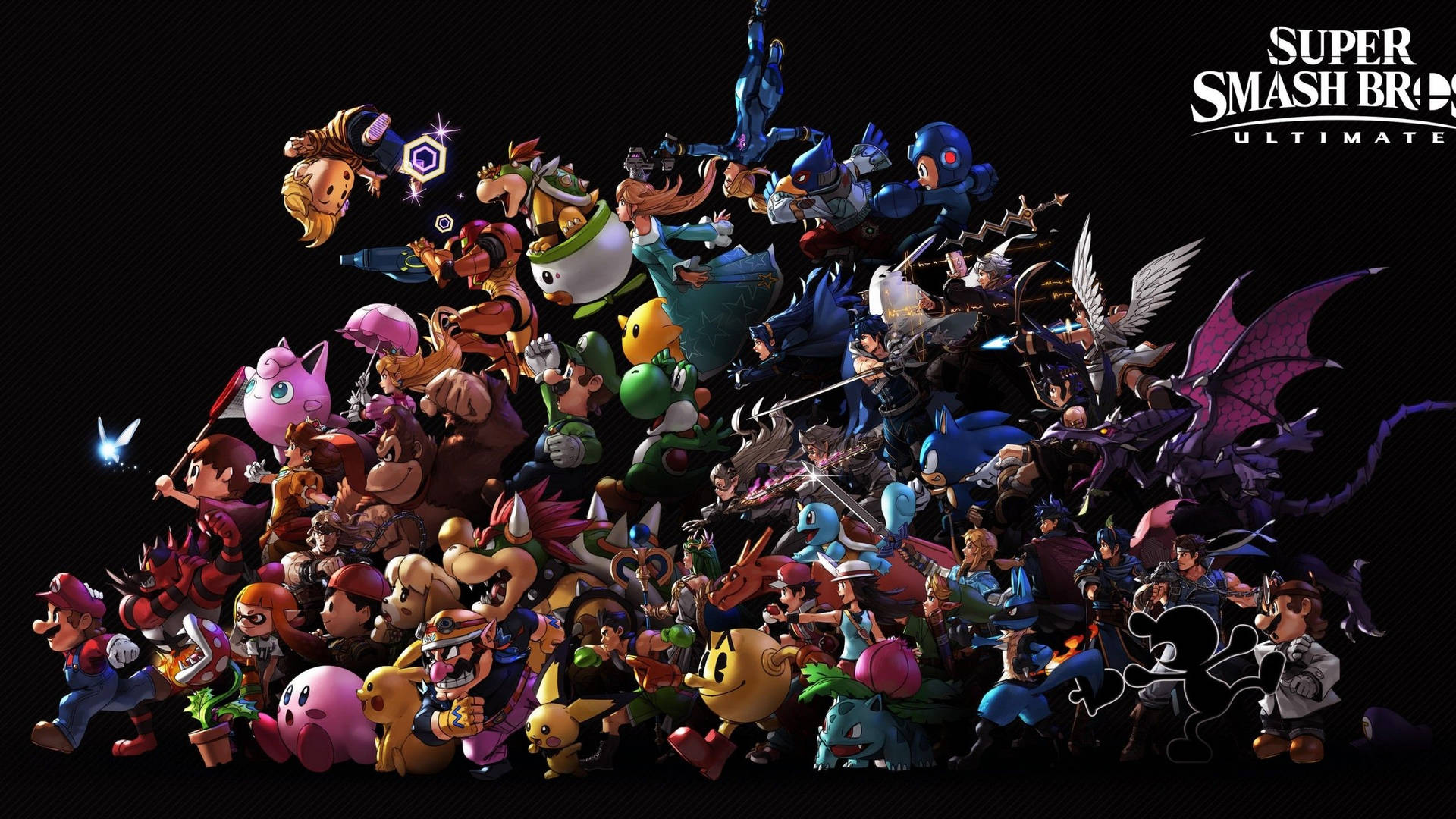 Smash Bros Ultimate Dark Poster Background