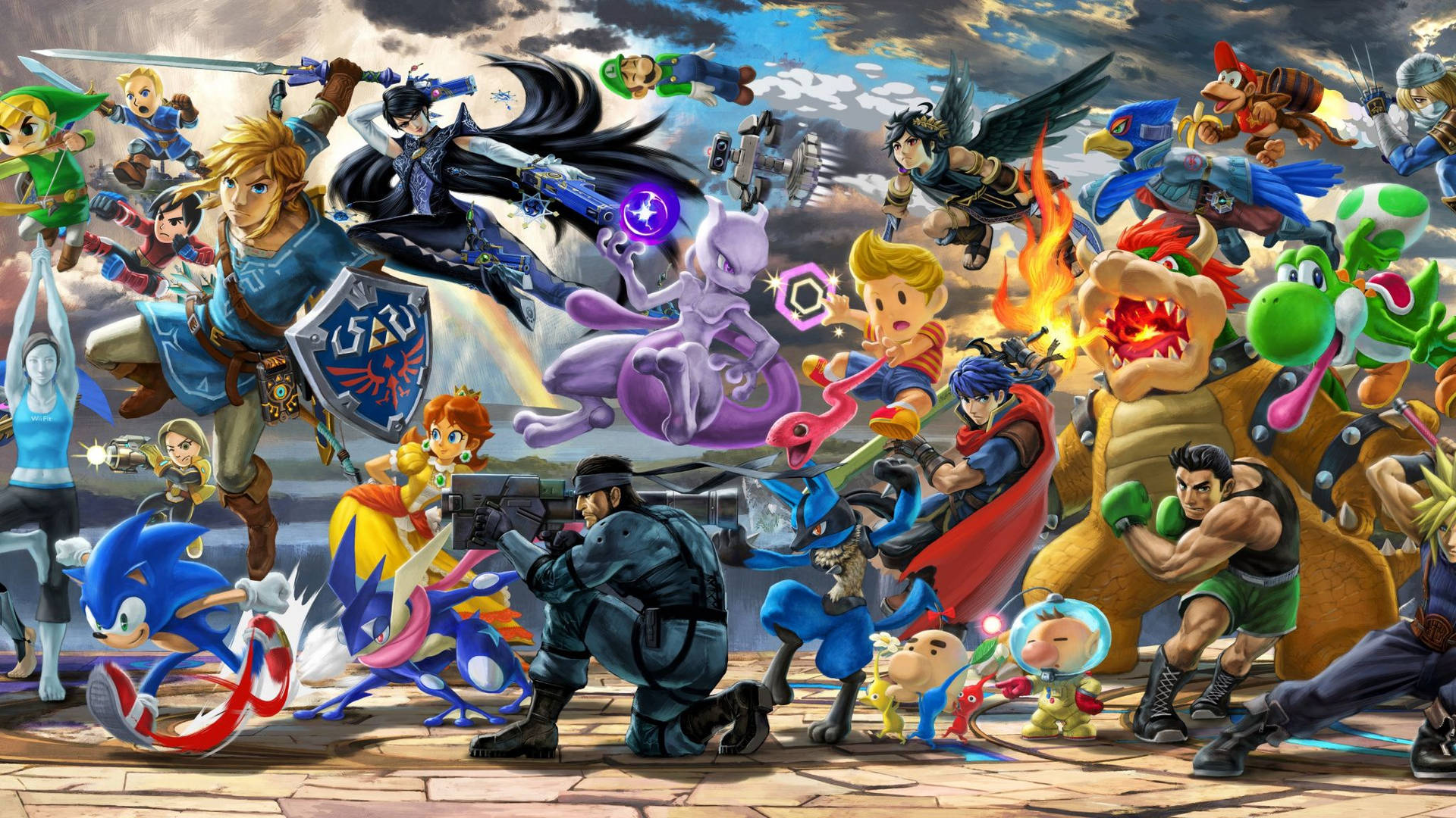Smash Bros Ultimate Gaming Poster Background