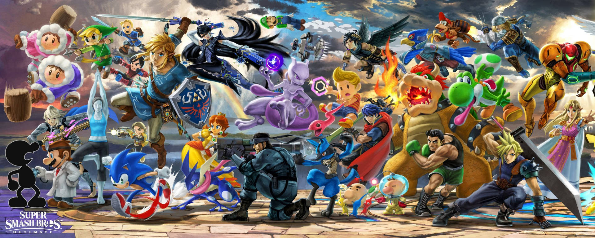 Smash Bros Ultimate Nintendo Poster Background