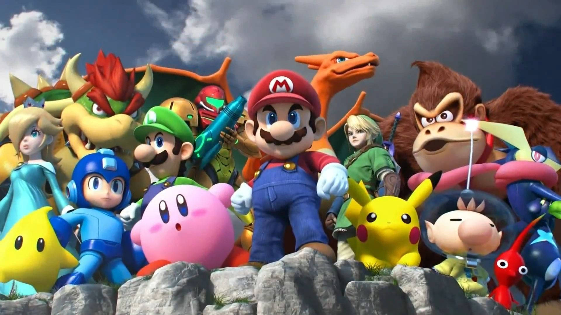 Smash Bros Ultimate Super Mario And Friends Background