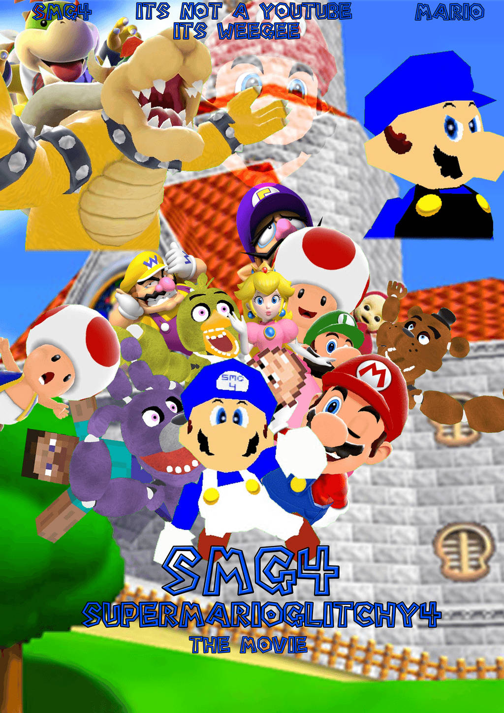 Smg4 Characters In One Frame Background