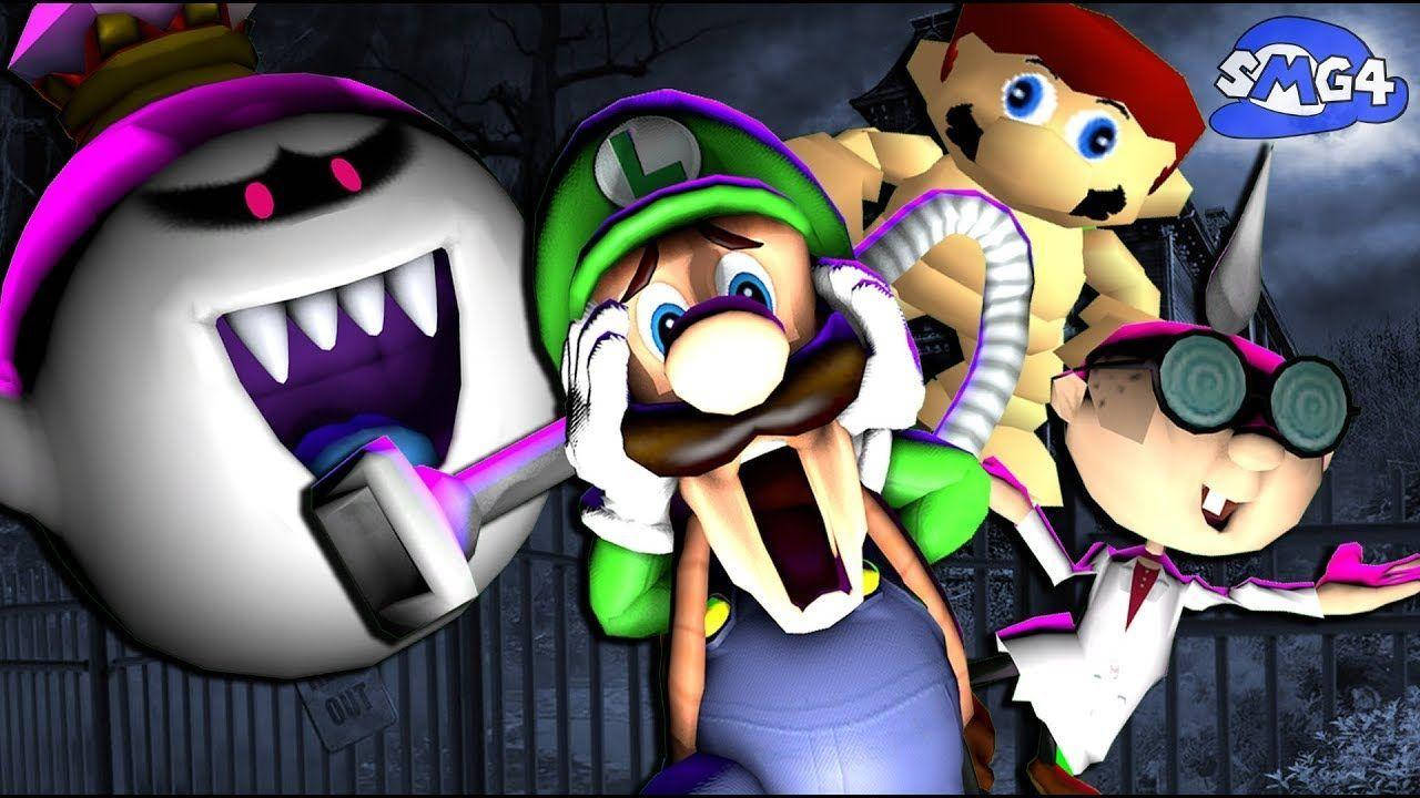 Smg4: Luigi's Haunted Mansion Background