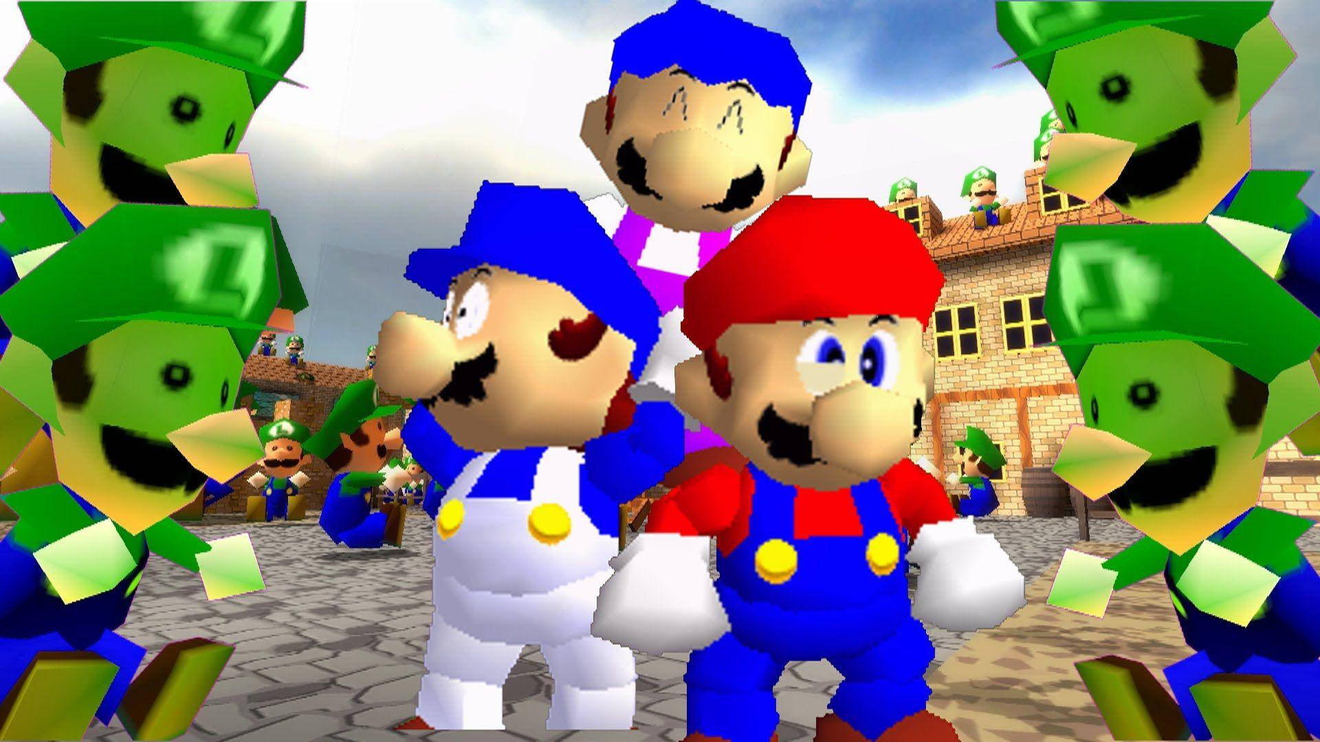 Smg4 Marios With Creepy Luigis