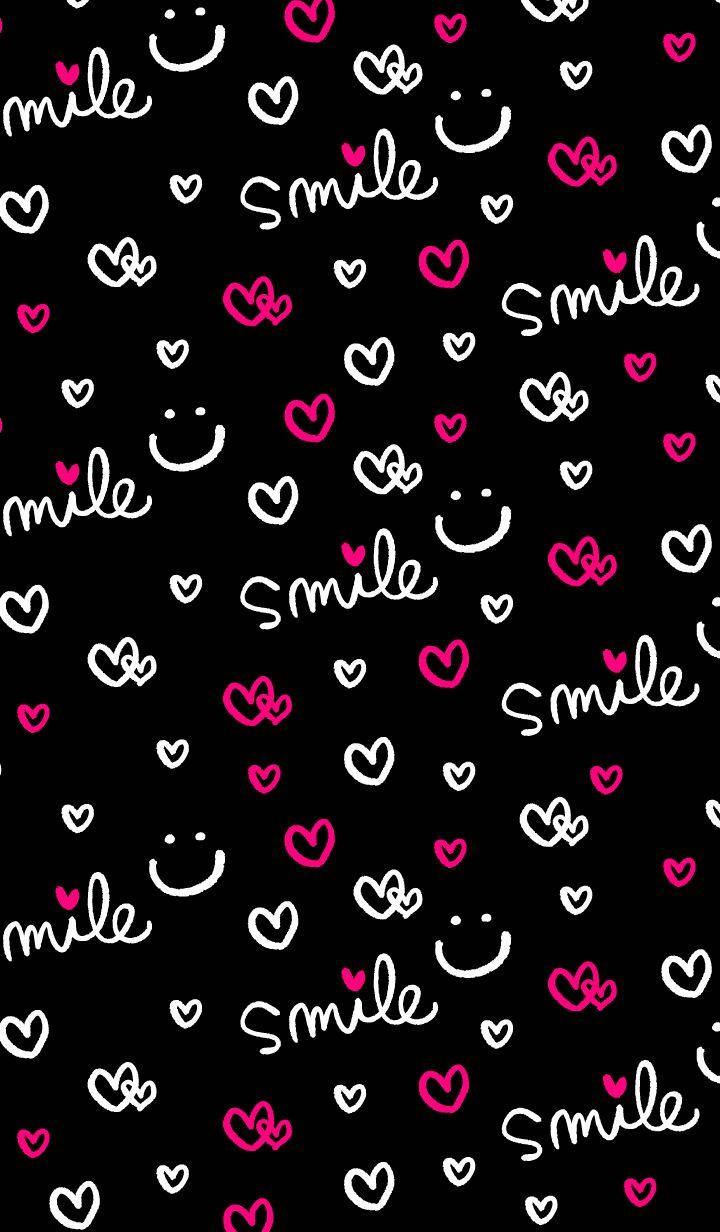 Smile Doodle Hearts Theme Background