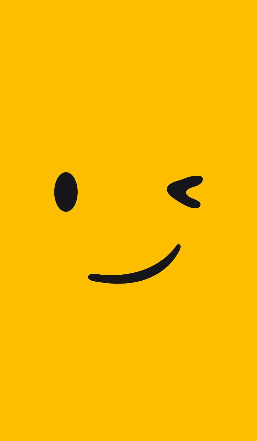 Smile Emoji Big Yellow Winking