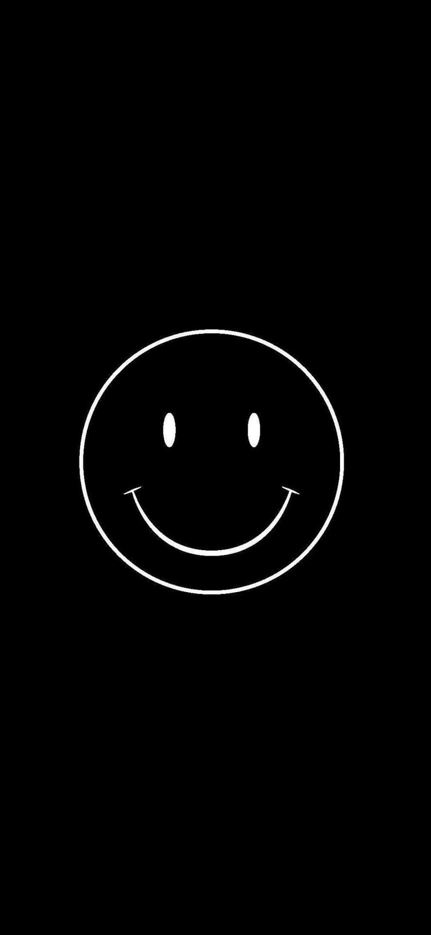 Smile Emoji Black White Drawing Background