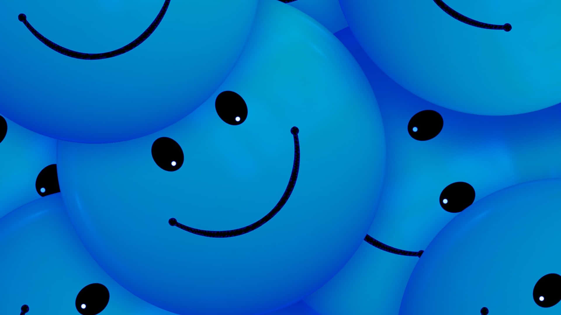 Smile Emoji Blue Pebbles