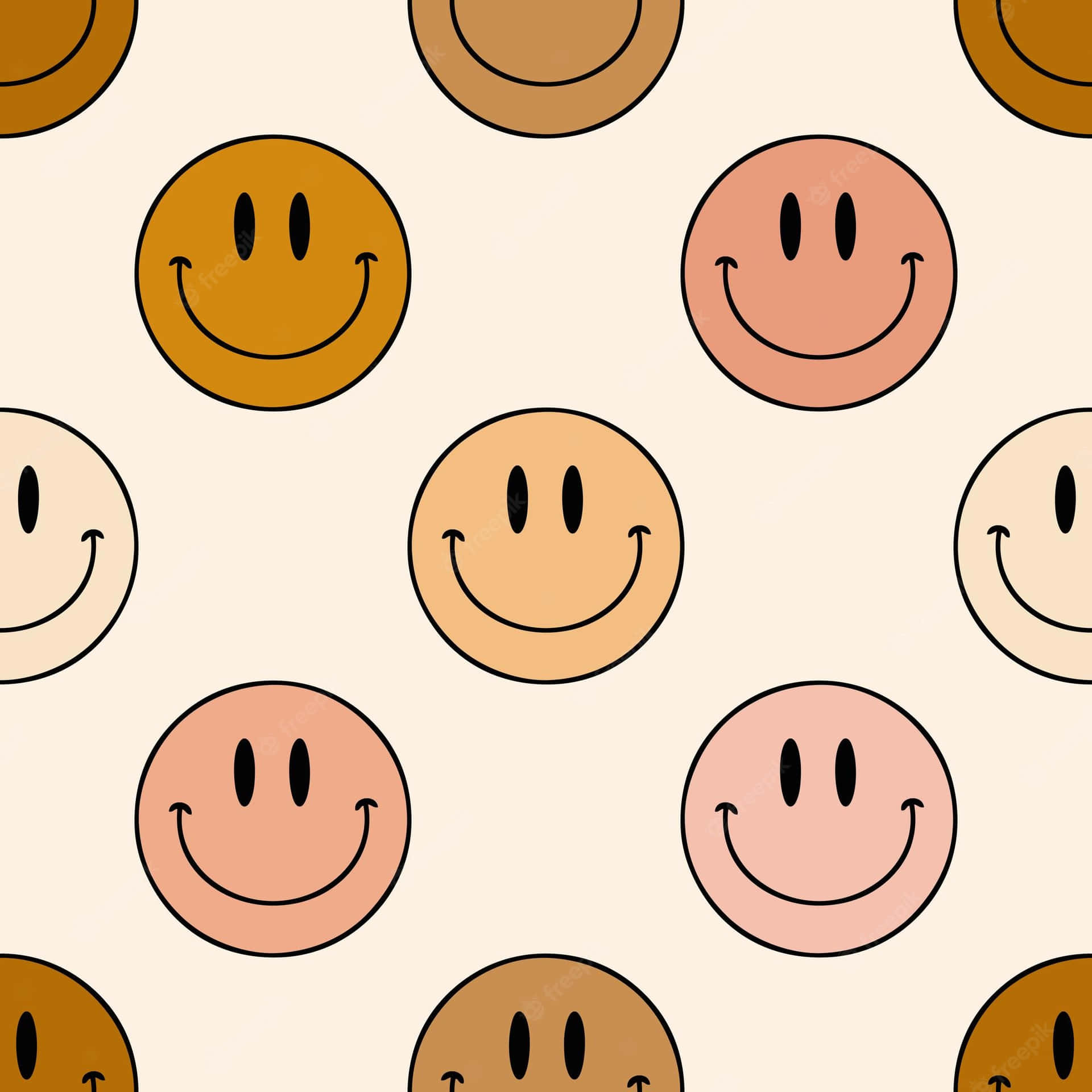 Smile Emoji Cartoon Brown Aesthetic