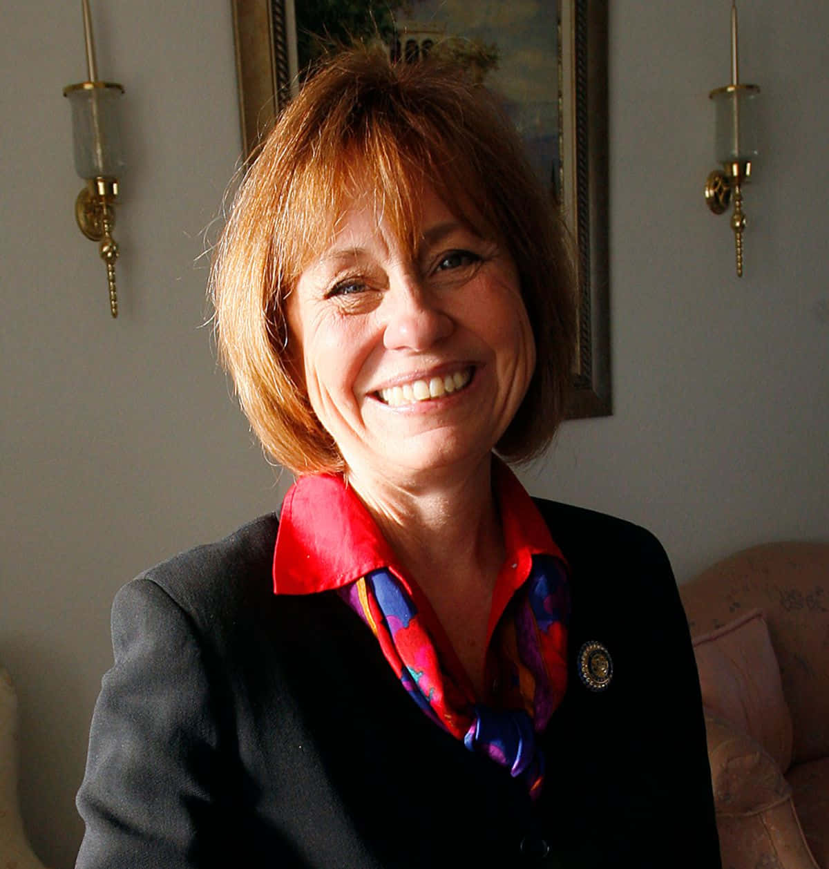 Smile Of Sharron Angle On A Bright Day Background