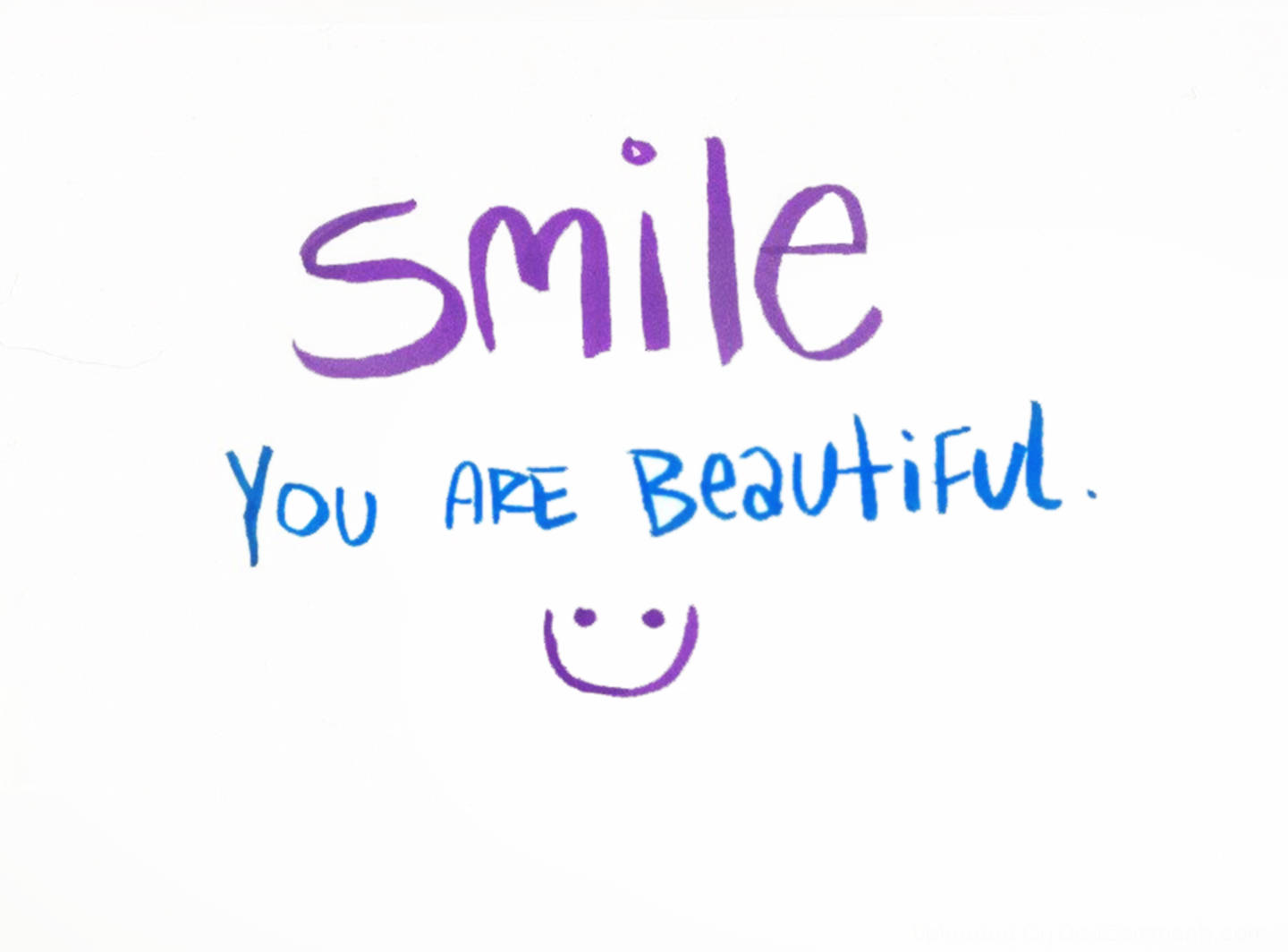 Smile You Are Beautiful Quote Background