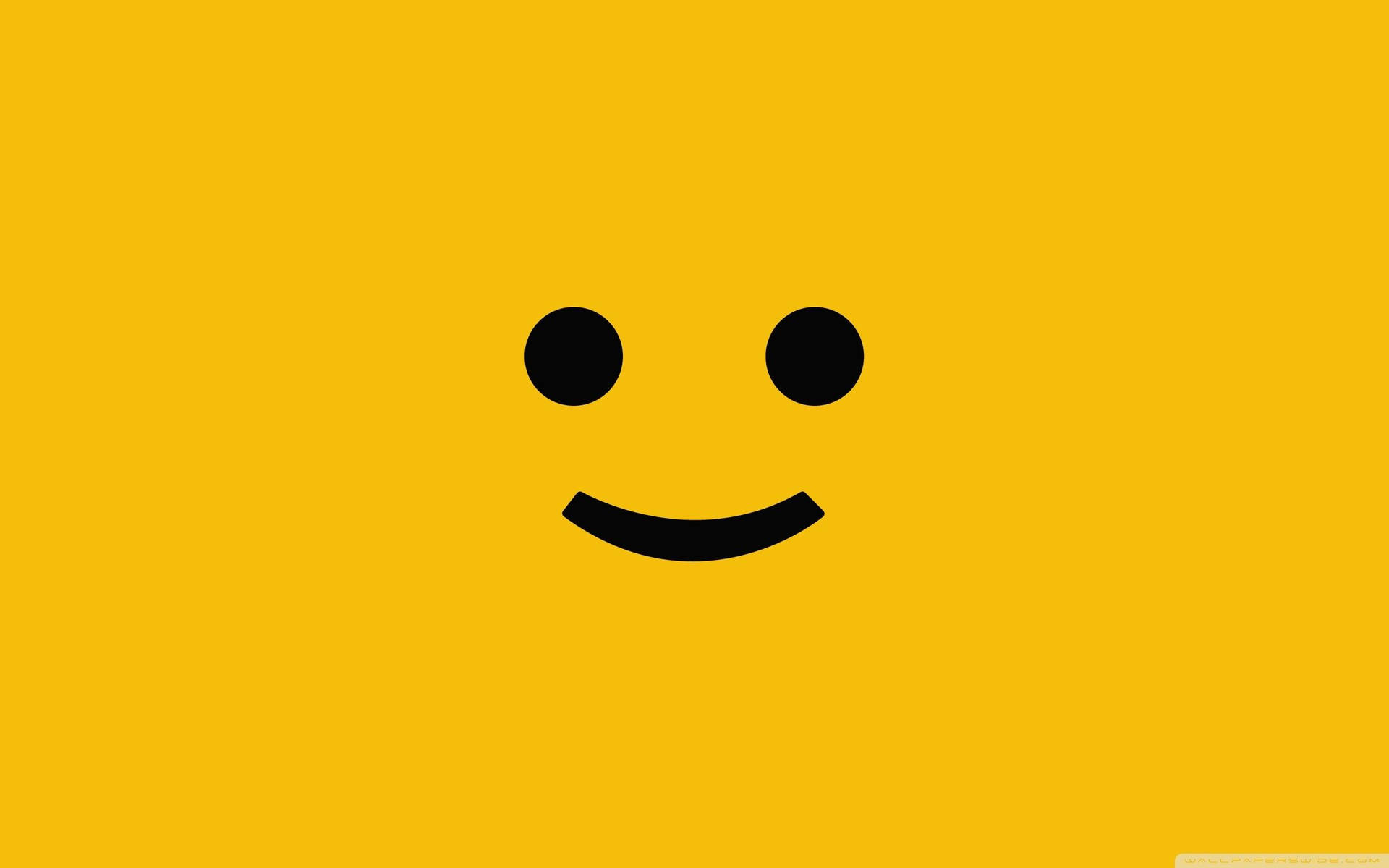 Smiley Face Iconic Yellow Background