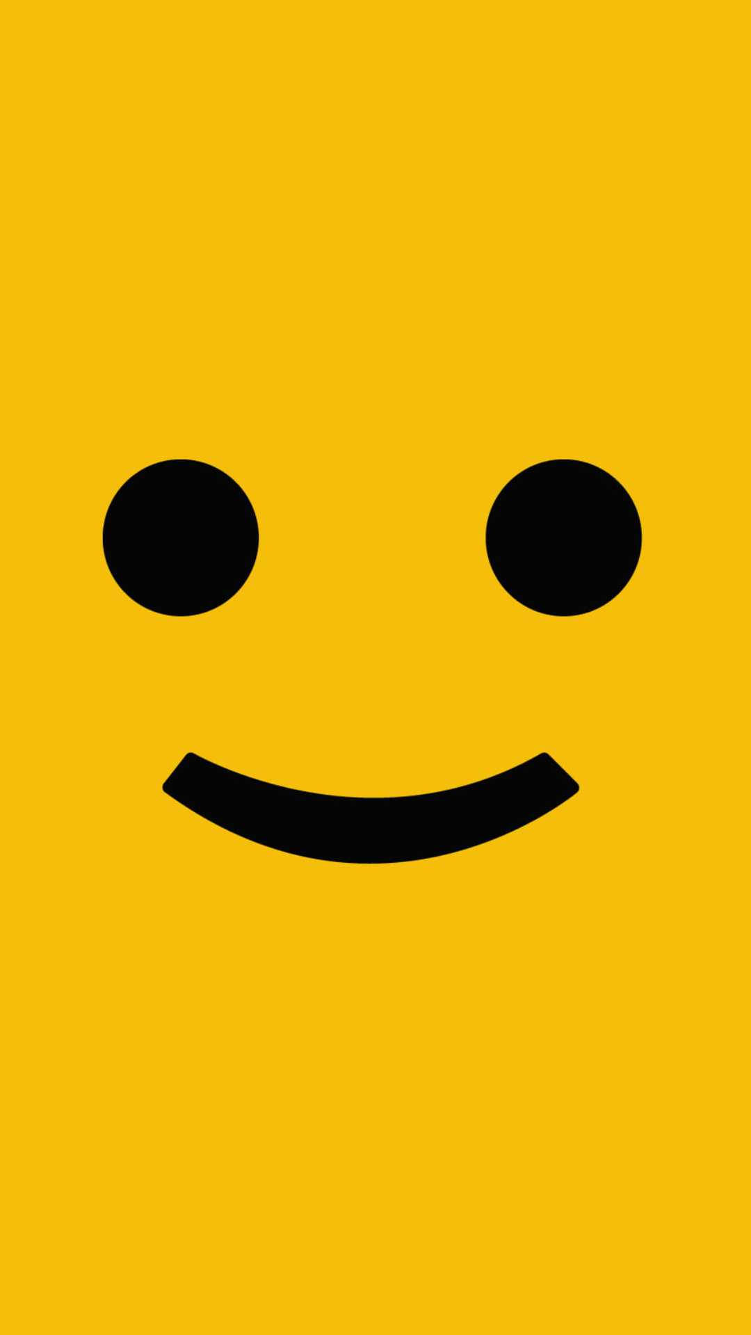 Smiley Face Minimalist Yellow Background