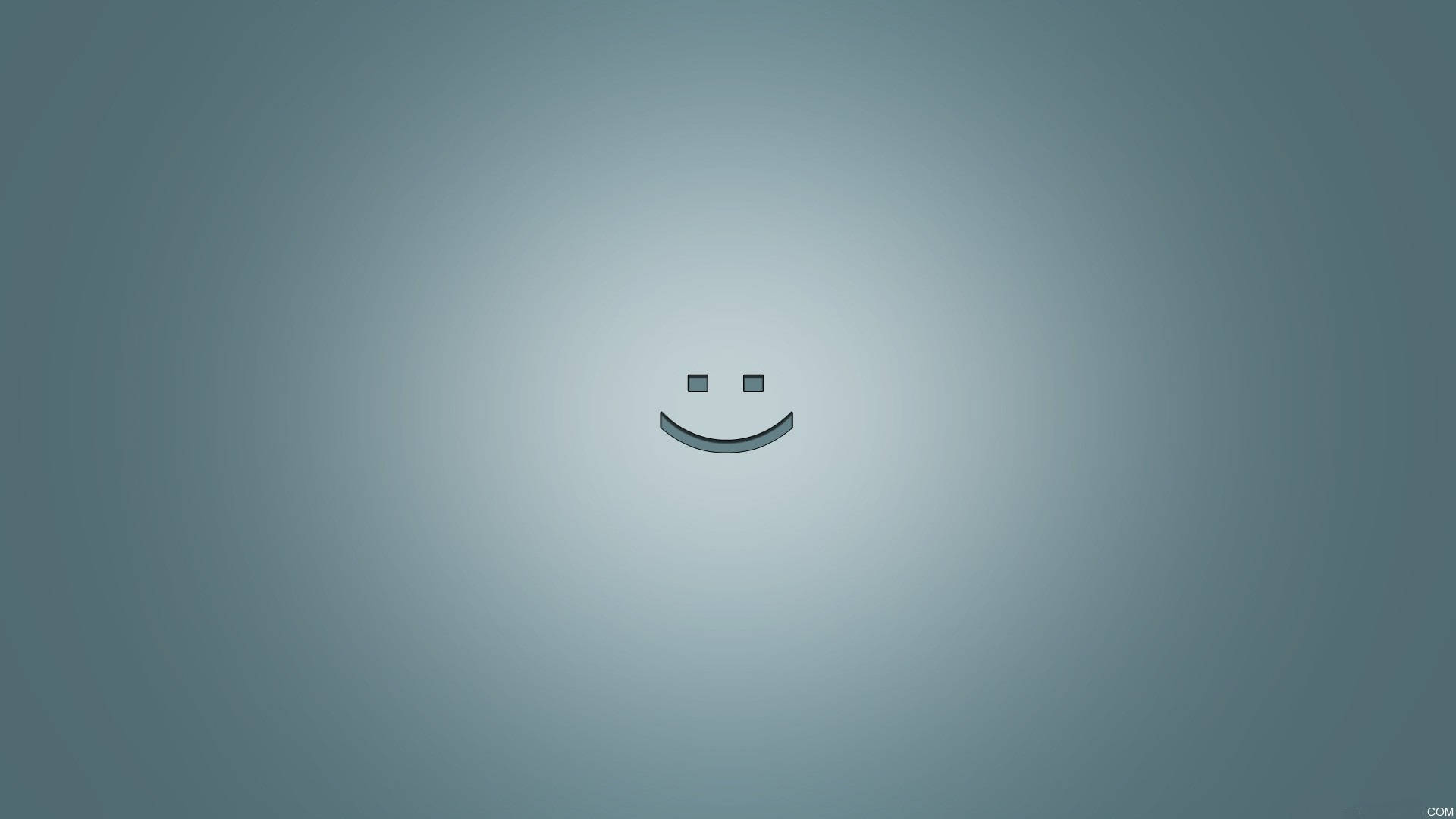 Smiley Face On Gray Gradient Background