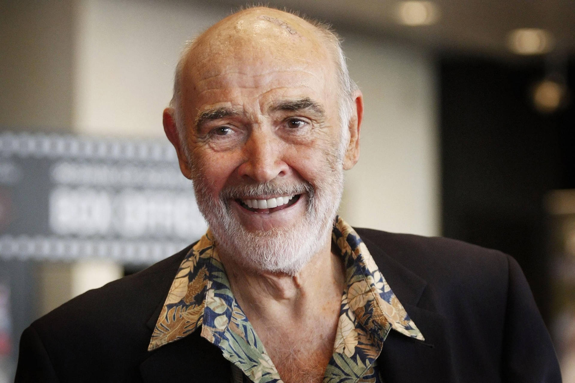 Smiling Actor Sean Connery Background