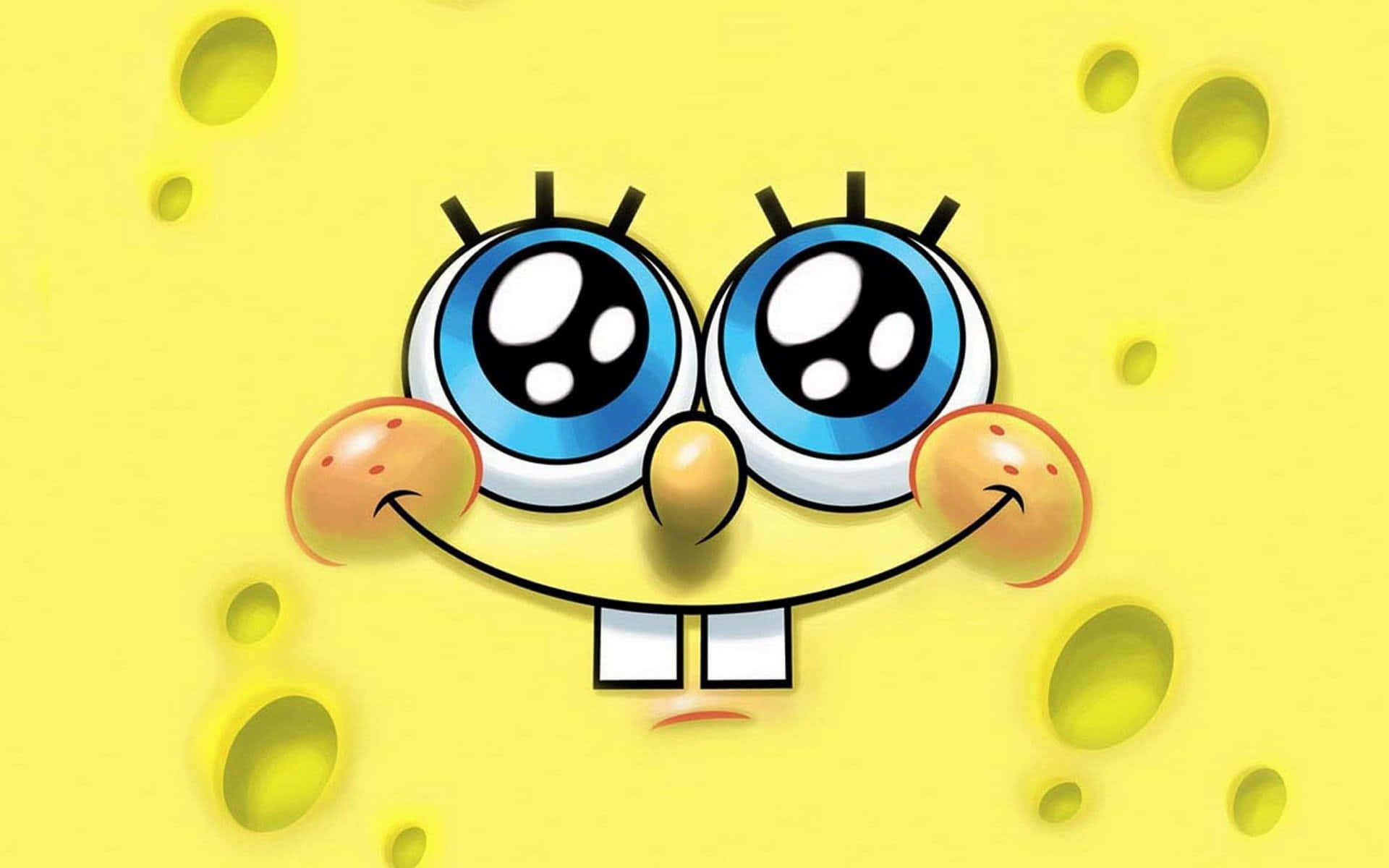 Smiling Aesthetic Spongebob Face Background