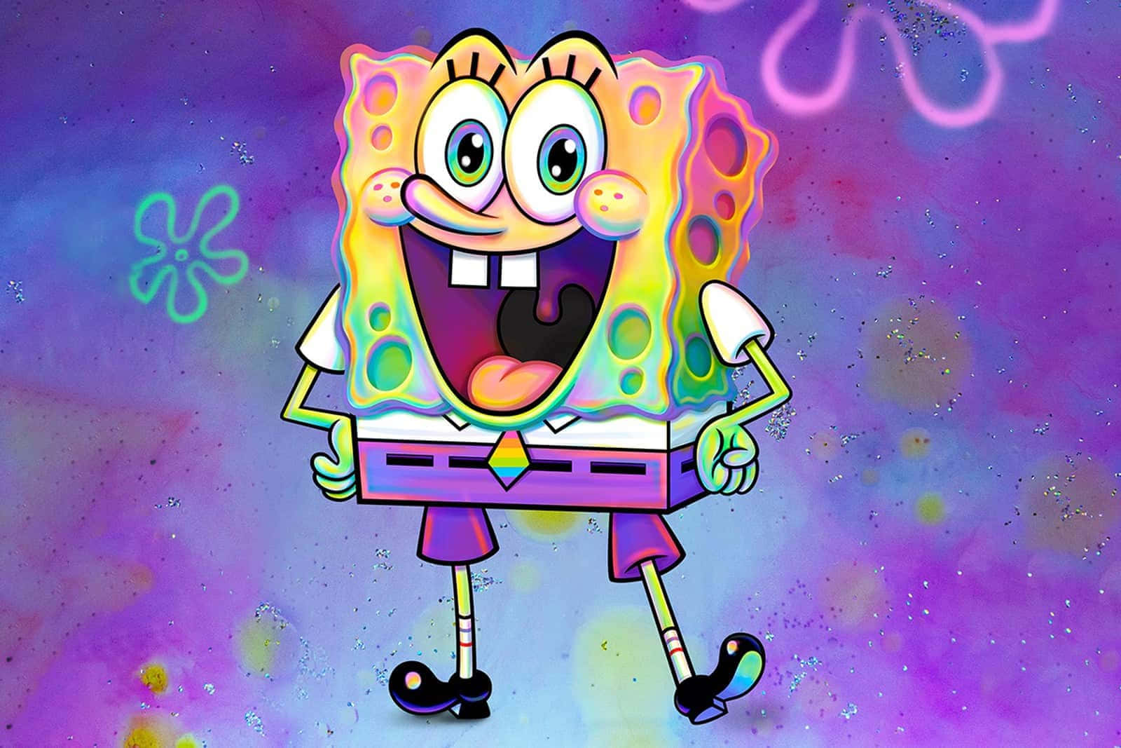 Smiling Aesthetic Spongebob Squarepants Background