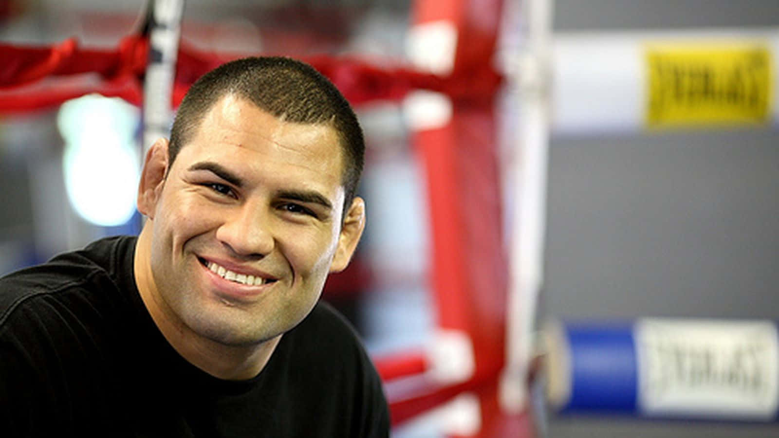 Smiling American Athlete Cain Velasquez Portrait Background