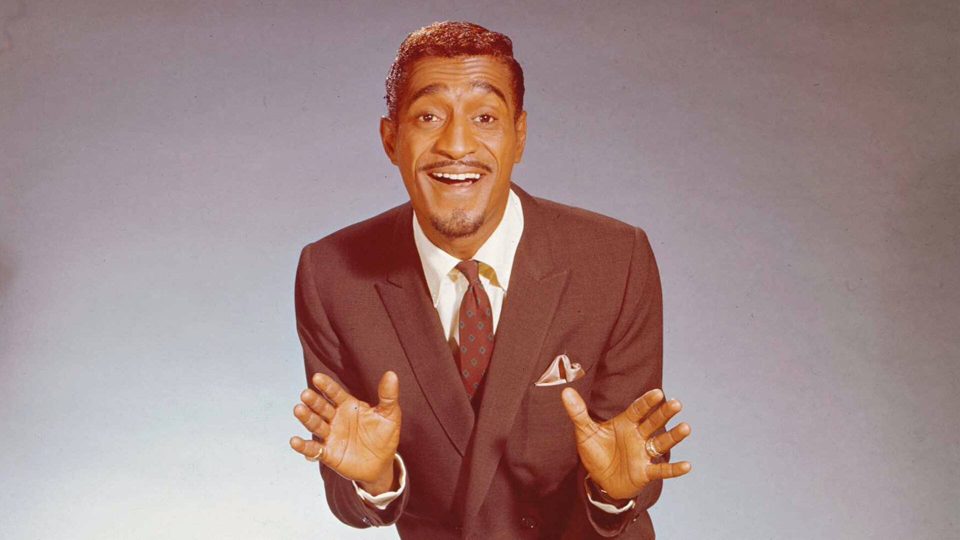 Smiling American Celebrity Sammy Davis Jr. Background