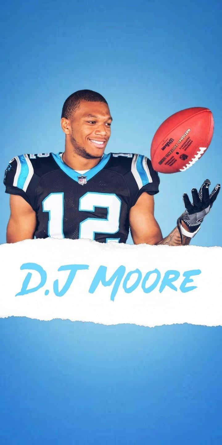 Smiling American Football Athlete Dj Moore Background