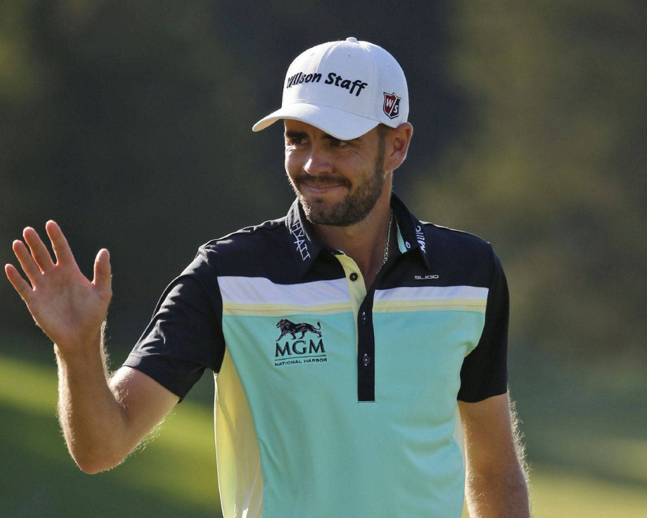 Smiling And Waving Troy Merritt Background