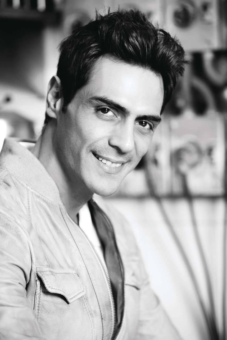 Smiling Arjun Rampal Black And White Background