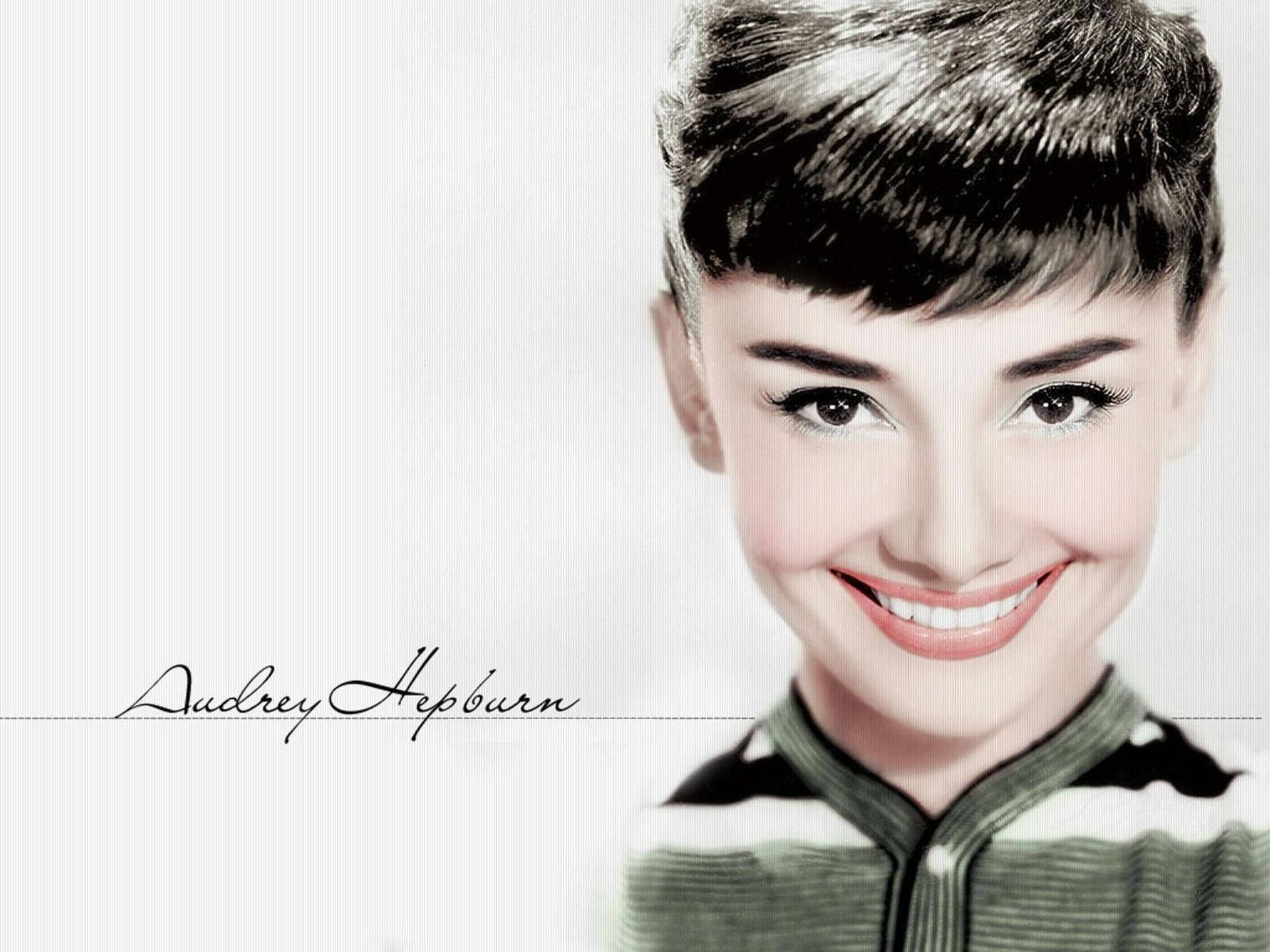 Smiling Audrey Hepburn Background