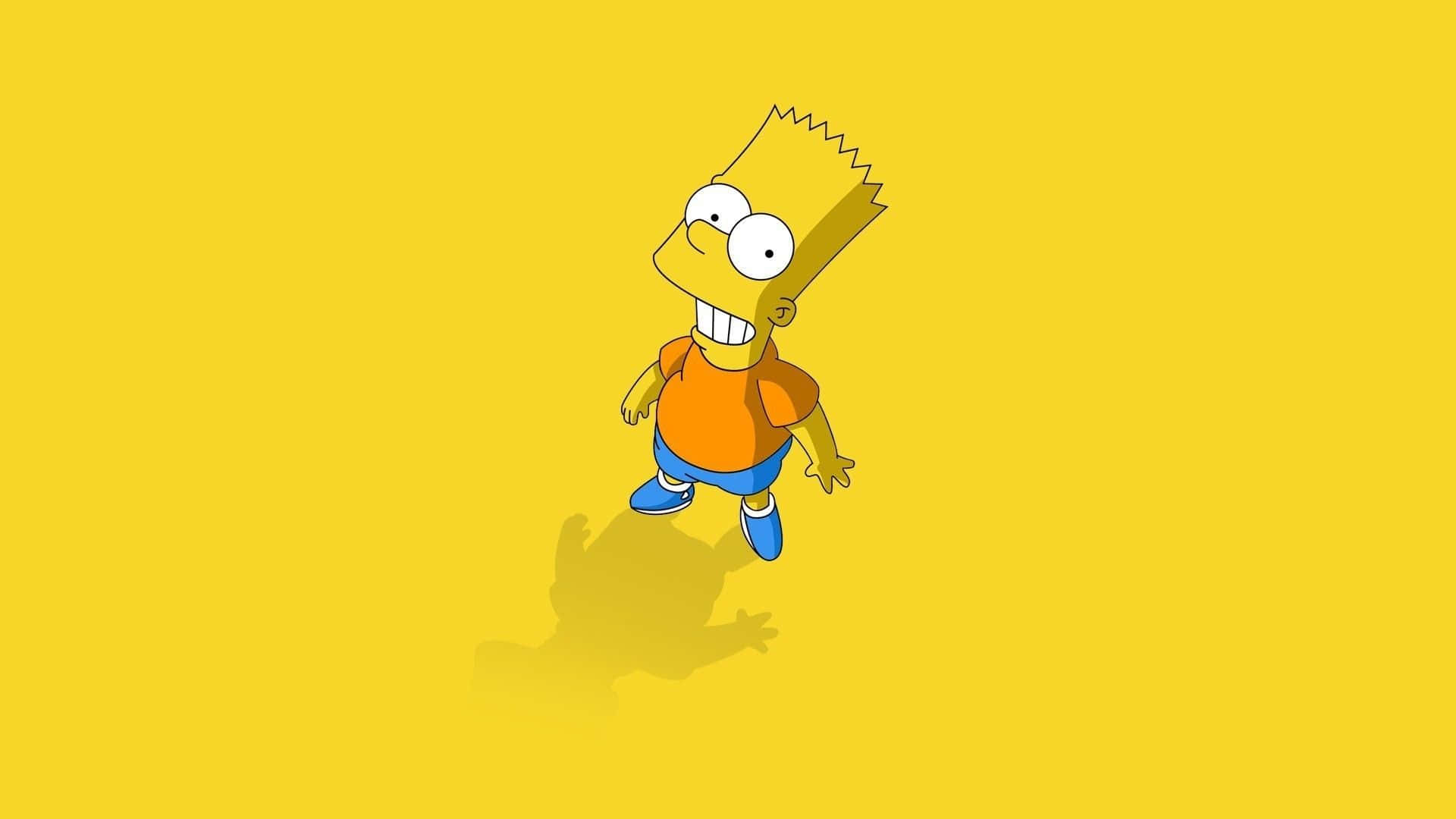 Smiling Bart Simpson Aesthetic Background