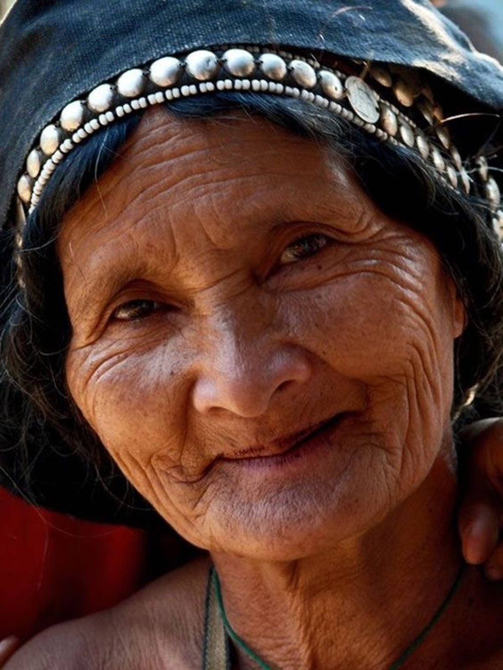 Smiling Beautiful Older Woman Background