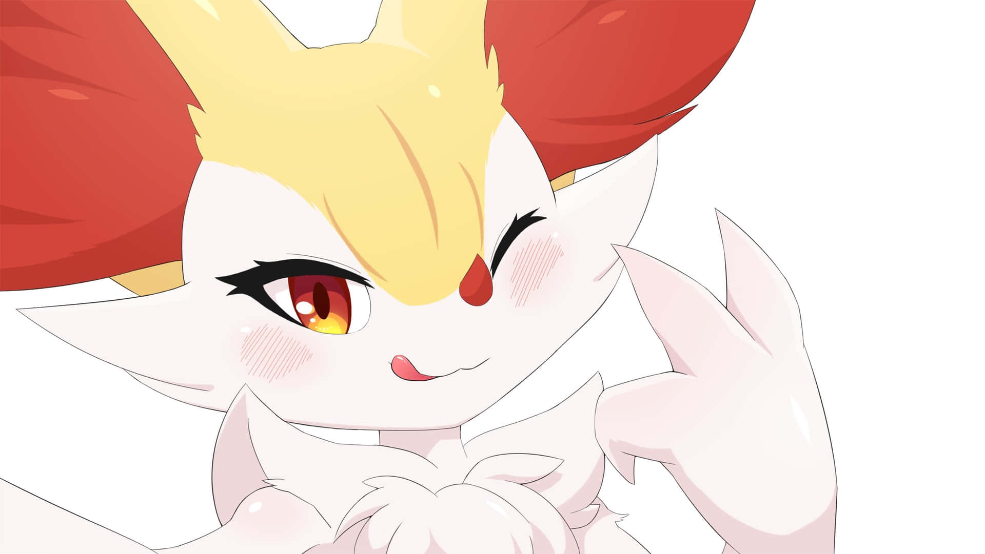 Smiling Braixen Artwork Background