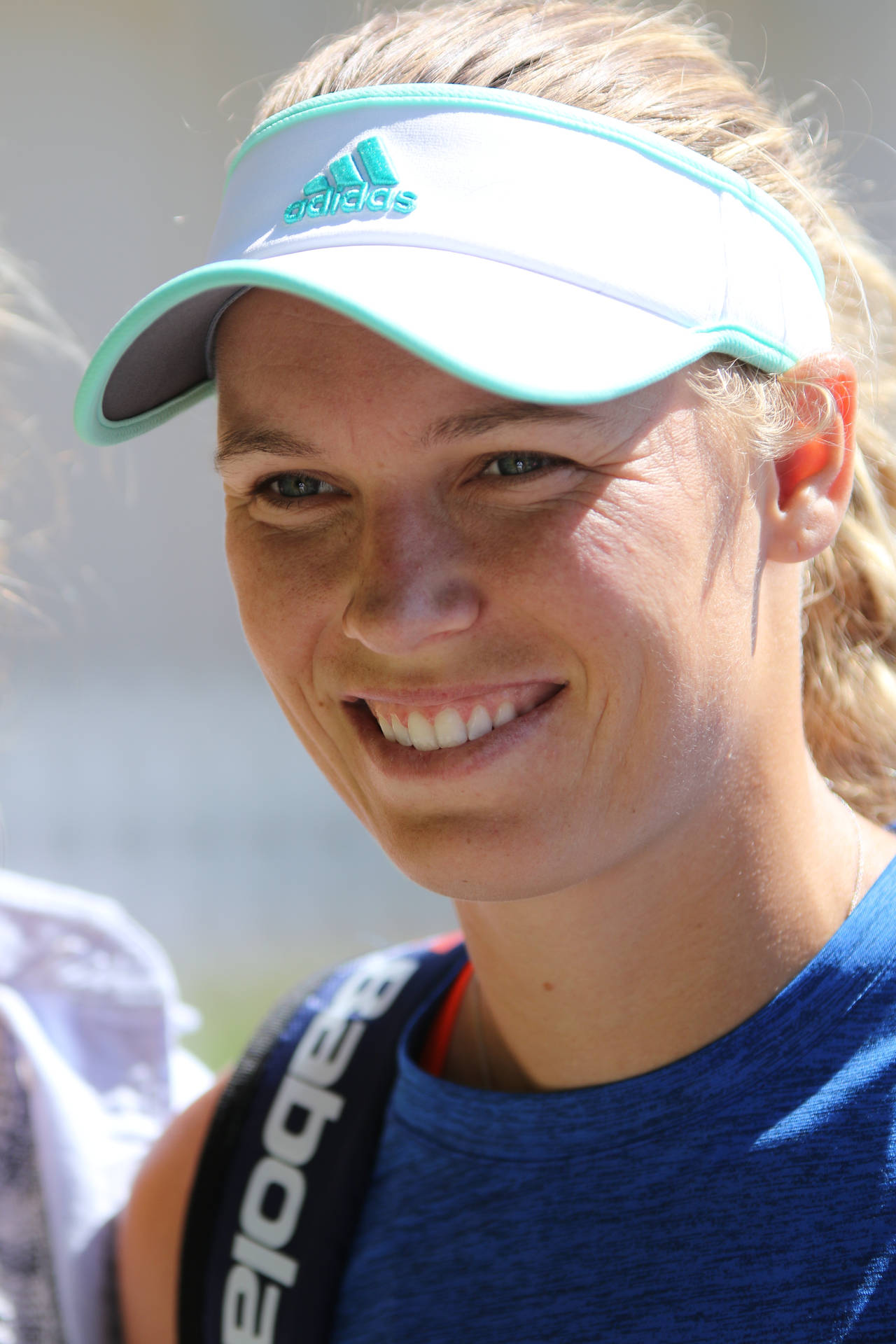 Smiling Caroline Wozniacki Portrait Background