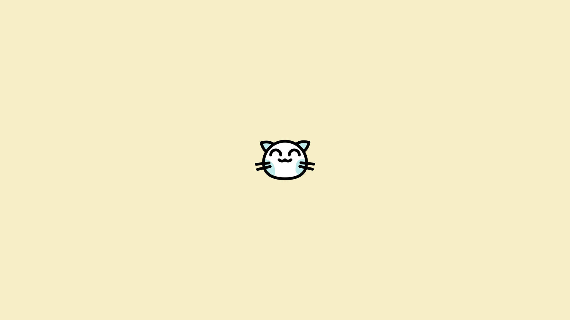 Smiling Cat Minimalist Aesthetic Laptop