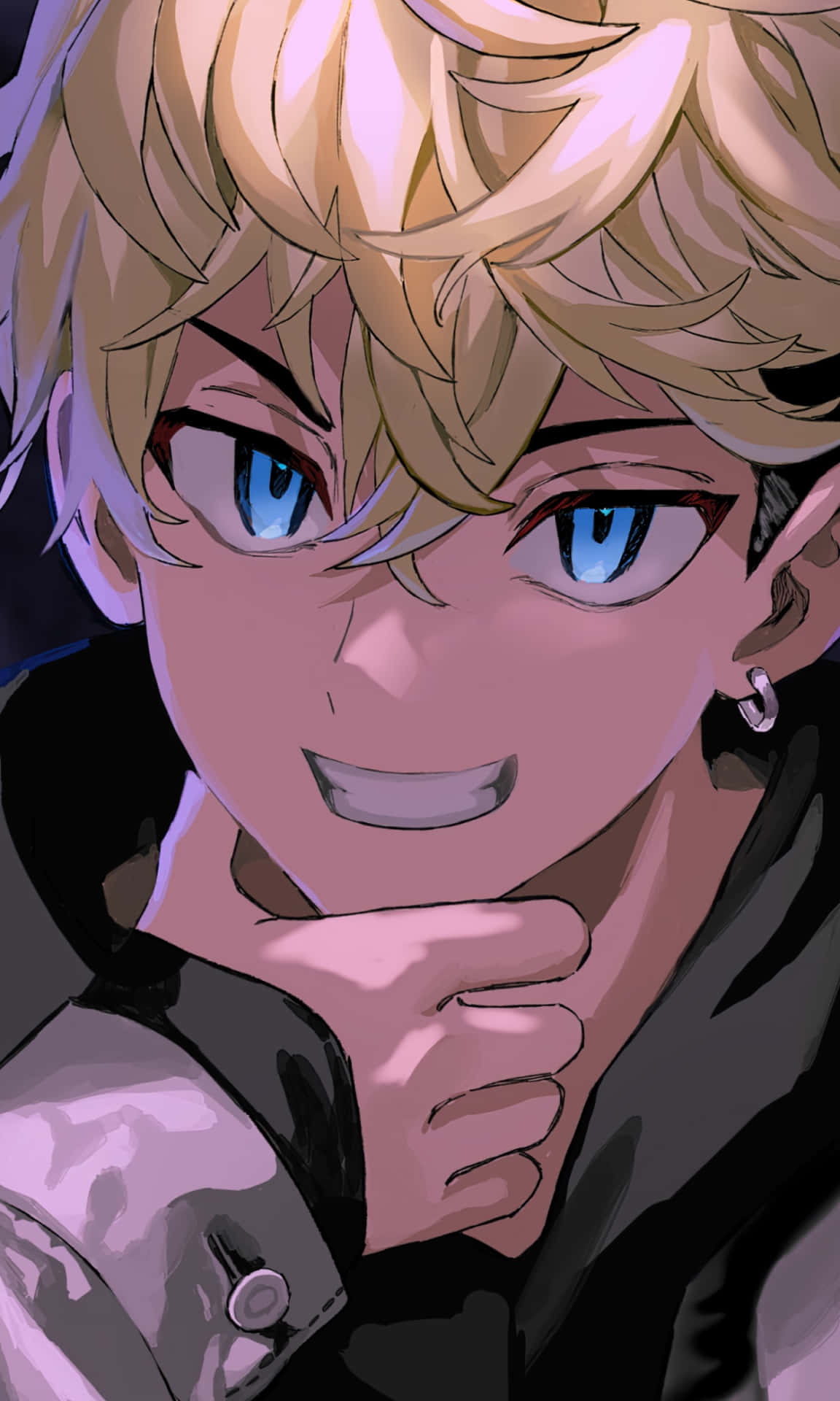 Smiling Chifuyu Matsuno Tokyo Revengers Anime Background